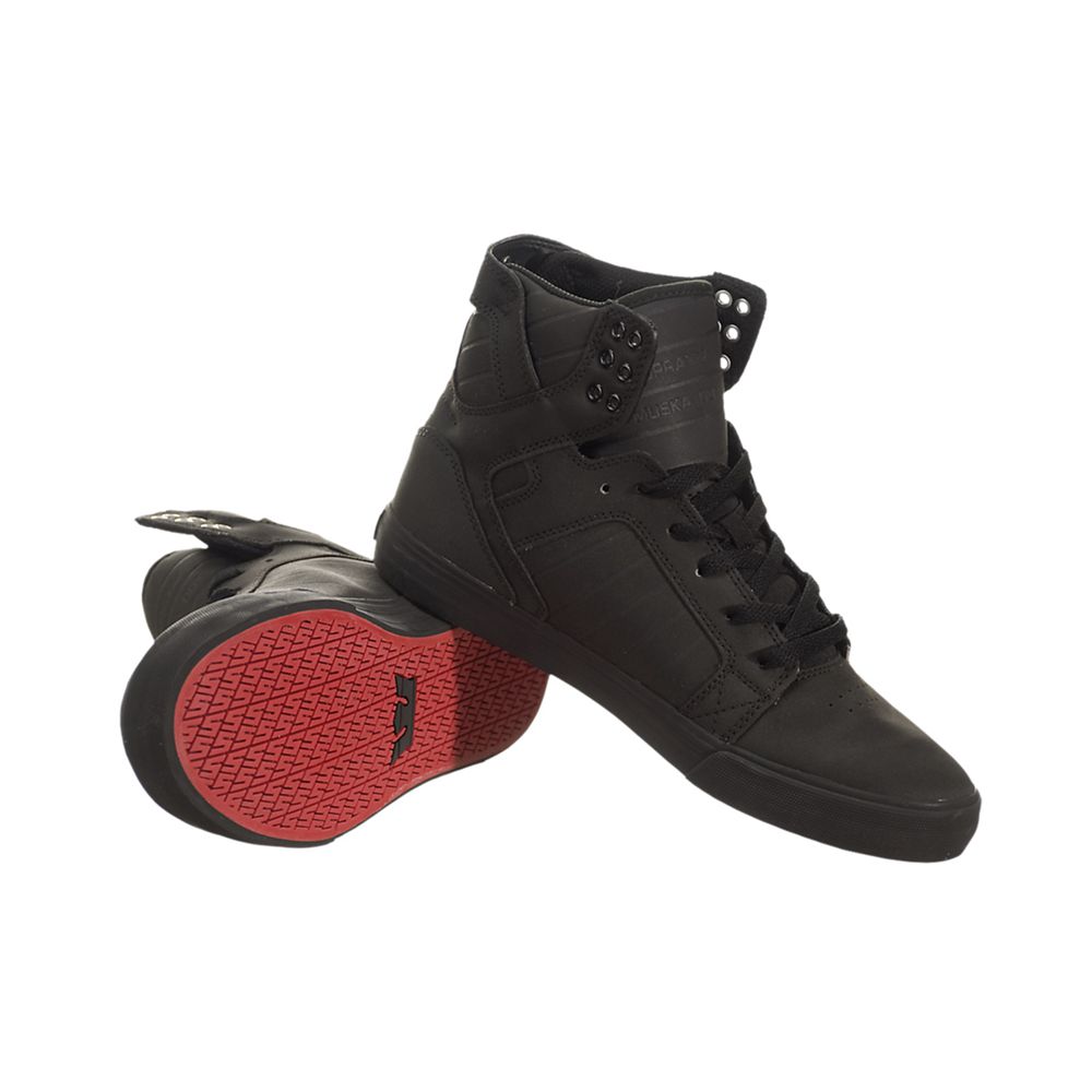 Baskets Montantes Supra SkyTop Noir Black/Black Homme | HQY-04862414